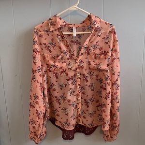 Women’s Burnt Peach Floral Top